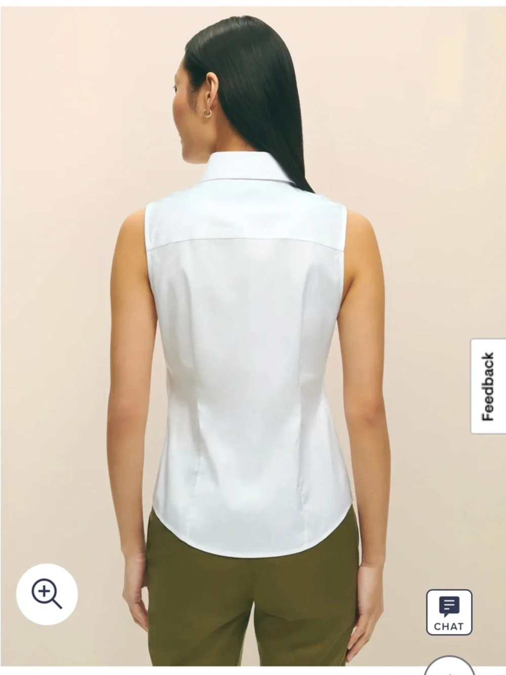 Brooks Brothers White Sleeveless Button-Down Shirt - Picture 2 of 7